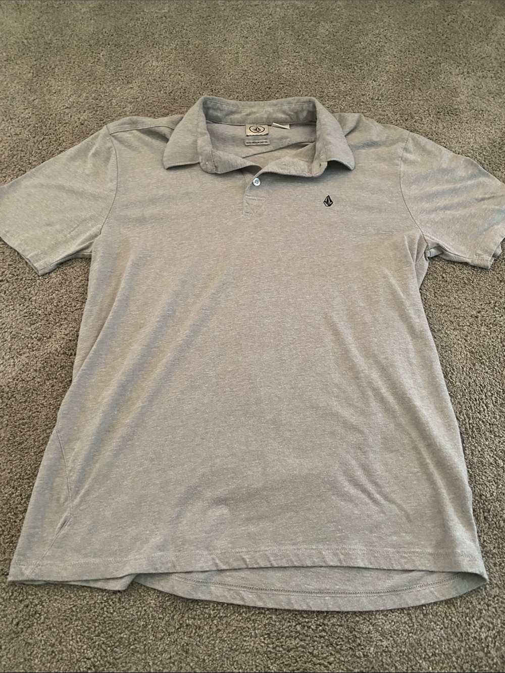 Mens Volcom Gray Polo
